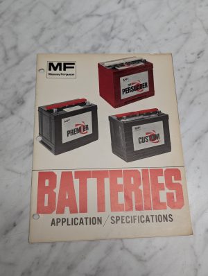 Massey Ferguson Batteries Application Specifications Sales Literature Brochure