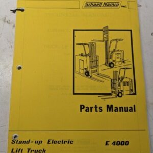 Schaeff Fork Lift Truck Service Repair Parts List Book Manual E 4000 Catalog