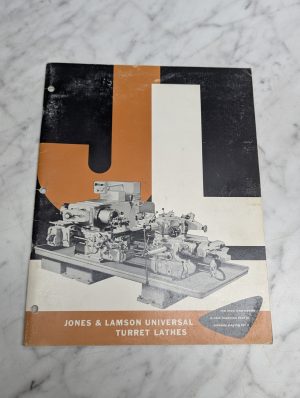 Jones Lamson Universal Turret Lathes Sales Literature Brochure