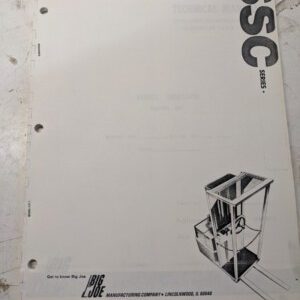 Big Joe Operations Maintenance Repair Parts List Book Manual Ssc Series 1974