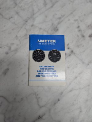 Ametek U S Gauge Division Calibration Procedure Electronic Speedometers