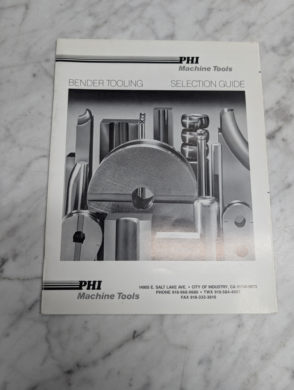 Phi Machine Tools Bender Tooling Selection Guide Sales Brochure Literature