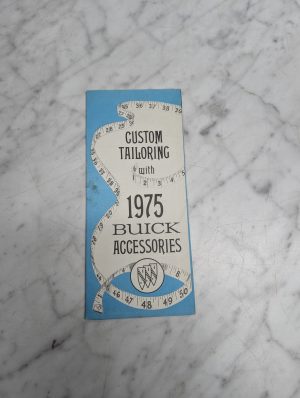Buick 1975 Custom Tailoring Accessories Catalog Literature Specs Features