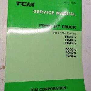Tcm Forklift Shop Book Service Manual Fd 35 40 45 T9 T2 2004 Repair Sef-43Bae