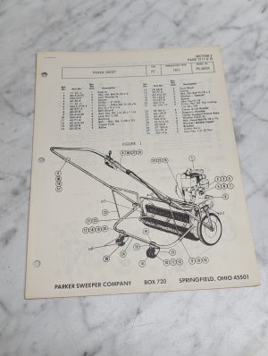 Parker Sweeper Power Sweep 25 Ps 26725 1971 Section 3 Parts List