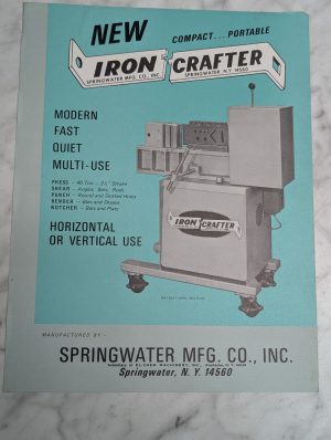 Iron Crafter Compact Portable Press Shear Punch Bender Notcher Sales Literature