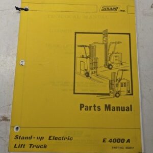 Schaeff Fork Lift Truck Service Repair Parts List Book Manual E 4000 A Catalog