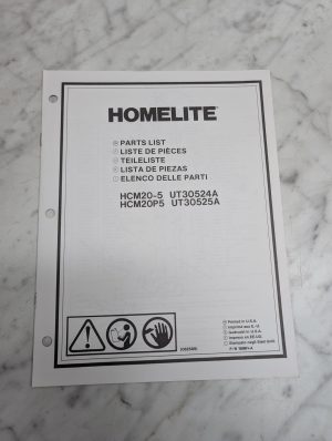 Homelite Hcm20 5 Hcm20P5 Ut30524A Ut30525A P N 18961 A Parts List Manual