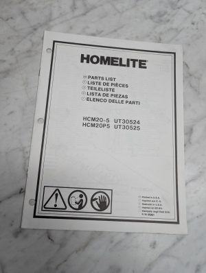 Homelite Hcm20 5 Hcm20P5 Ut30524 Ut30525 P N 18961 Parts List Manual