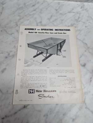 New Holland Nh Smoker Model 180 Gravity Flow Corn Grain Box Assembly Operating