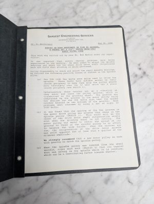 Sargent Engineering Services A Farrel 44 X 216 Serial 64A 2982 Report