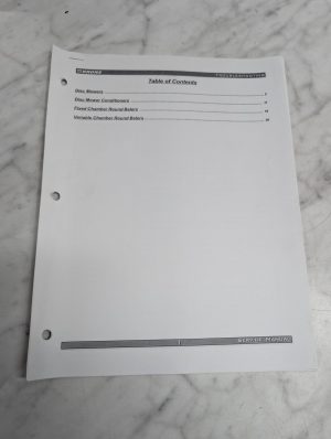 Krone Disc Mowers Conditioners Fixed Round Balers Troubleshooting Service Manual