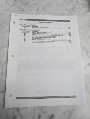 Krone Rotary Rake Service Manual Bulletins Updates Sw 35 38 42 46 1010