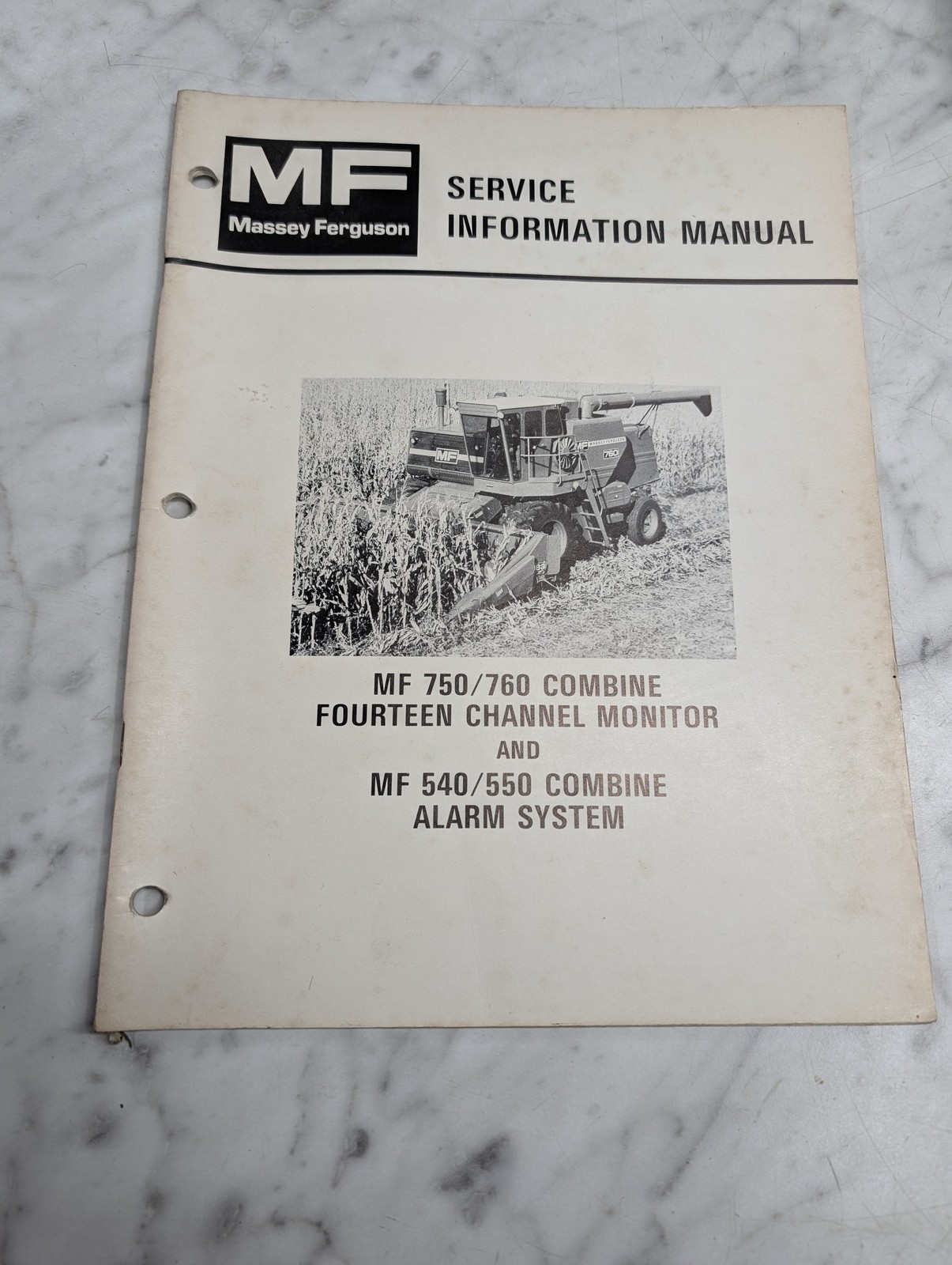 Massey Ferguson Mf 750 760 Combine Service Information Manual Alarm Monitor