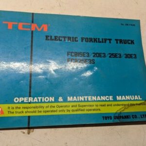 Tcm Fork Lift Operation Maintenance Manual Fcb 15 20 25 30 E3 E3S 1994 Ob-71Eae