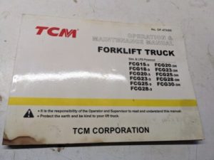 Tcm Fork Lift Operation Maintenance Manual Fcg 15 18 20 23 25 28 30 3 3H 2005