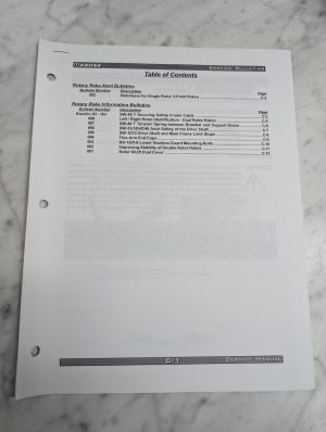 Krone Swadro 63 Her Service Bulletins Dealer Literature