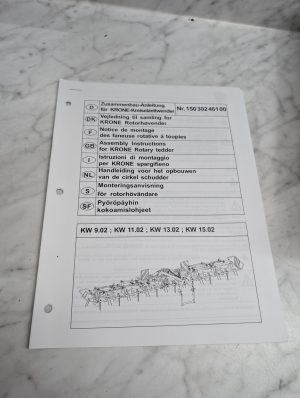 Krone Kw 9 02 11 13 15 Nr 150 302 461 00 Assembly Instructions