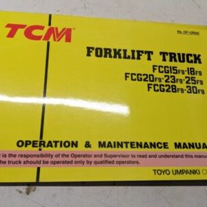 Tcm Fork Lift Operation Maintenance Manual Fcg 15 18 20 23 25 28 30 F9 1998