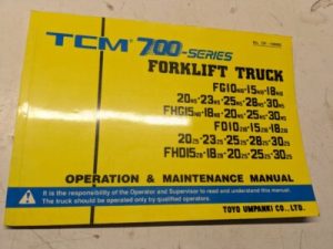 Tcm Operation Maintenance Manual Fg Fhg Fhd 10 15 18 20 23 25 28 30 N 18 5 Z 8
