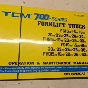 Tcm Operation Maintenance Manual Fg Fhg Fhd 10 15 18 20 23 25 28 30 N 18 5 Z 8