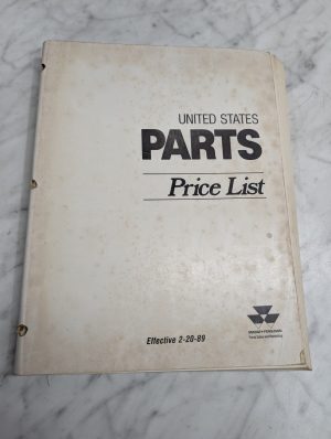 Massey Ferguson Parts Price List United States Effective 2 20 89 Sales Catalog