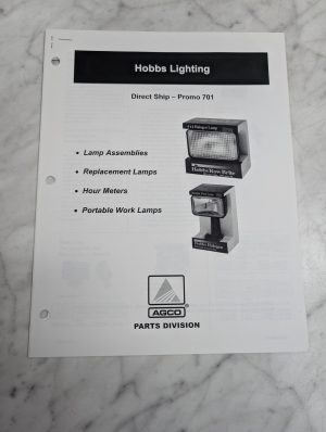 Hobbs Lighting Direct Ship Promo 701 Agco Parts Division Lamp Assemblies