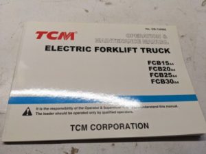 Tcm Fork Lift Operation Maintenance Manual Fcb 15 20 25 30 A4 1999 Ob-74Rbe