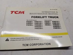 Tcm Fork Lift Operation Maintenance Manual Fg Fhg Fd Fhd 15 18 20 25 30 T3 2007