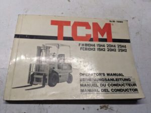 Tcm Fork Lift Operation Maintenance Manual Fhb Fcb 10 15 20 25 H4 H2 1987