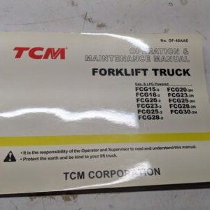 Tcm Fork Lift Operation Maintenance Manual Fcg 15 18 20 23 25 28 30 2 2H Gas Lp