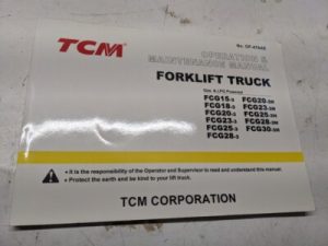 Tcm Forklift Operation Maintenance Manual Fcg 15 18 20 23 25 28 30 3 3H Of-47Aae