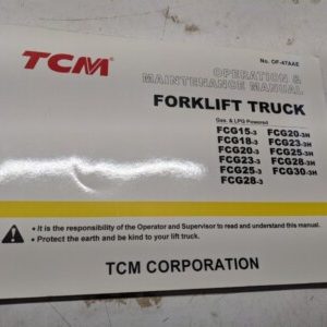 Tcm Forklift Operation Maintenance Manual Fcg 15 18 20 23 25 28 30 3 3H Of-47Aae