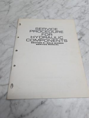 New Holland Section 2 Bale Wagon Service Hydraulic Components Manual