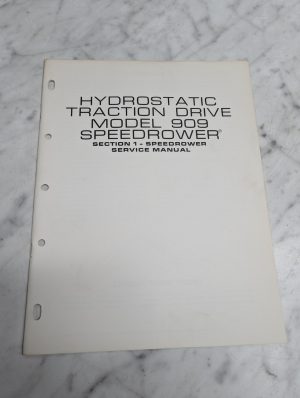 New Holland Hydrostatic Traction Drive 909 Speedrower Section 1 Service Manual