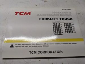 Tcm Forklift Operation Maintenance Manual Fcg 15 18 20 23 25 28 30 3 3H Gas Lp