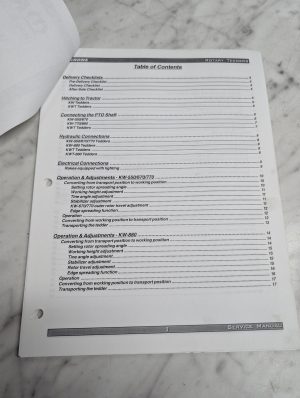 Krone Kw 550 670 770 880 Rotary Tedders Service Manual Repair Maintenance Shop