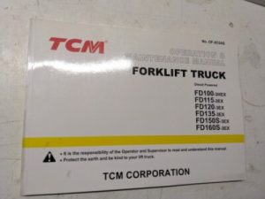 Tcm Fork Lift Operation Maintenance Manual Fd 100 115 120 135 150 160 3 Hex Ex