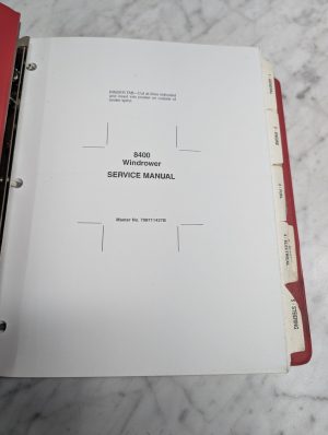 Hesston Agco 8400 Windrower No 700711427B Service Manual Repair Maintenance Shop