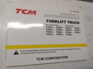 Tcm Fork Lift Operation Maintenance Manual Fg Fd 35 40 45 50 T2 T9 2004