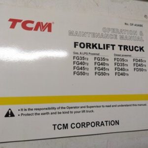 Tcm Fork Lift Operation Maintenance Manual Fg Fd 35 40 45 50 T2 T9 2004