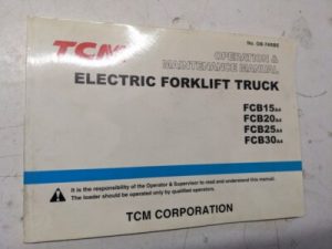 Tcm Fork Lift Operation Maintenance Manual Fcb 15 20 25 30 A4 Ob-74Rbe 1999