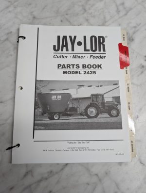 Jay Lor 2425 Cutter Mixer Feeder 163 05 01 Parts Book Manual List Catalog