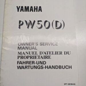 Yamaha Pw50(D) Oem Owner Service Manual Shop Book 1991 3Pt-28199-83 Original