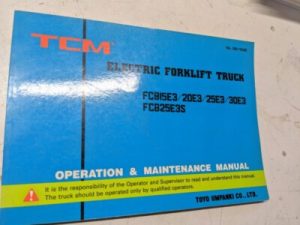 Tcm Fork Lift Operation Maintenance Manual Fcb 15 20 25 30 E3 E3S 1994 Ob-71Eae