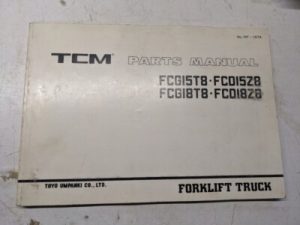 Tcm Fork Lift Parts List Book Manual Catalog Fcg 15 18 T8 Z8 Pf-15Ta