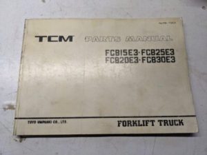 Tcm Fork Lift Parts List Book Manual Catalog Fcb 15 25 20 30 E3 Pb-72Ea 1994