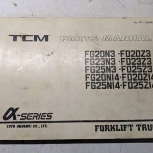 Tcm Fork Lift Parts List Book Manual Catalog Fg Fd 20 23 25 N3 Z3 Ni4 Zi4 1992