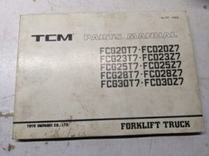 Tcm Fork Lift Parts List Book Manual Catalog Fcg Fcd 20 23 25 28 30 T7 Z7 1995
