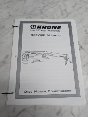 Krone Amt Disc Mower Conditioners Service Manual Repair Maintenance Shop